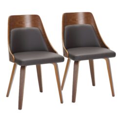 Anabelle - Mid-Century Modern Dining / Chair (Set of 2) - Walnut / Brown