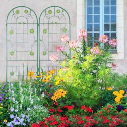 2 Pack Metal Garden Trellis Rustproof Trellis For Climbing Plants Outdoor Flower Support - Green