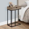 Accent Table, C - Shaped Versatile Design - Taupe - Image 2