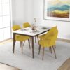 Juliana - Mid-Century Modern Dining Chair (Set of 2) - Brown / Yellow - Image 5