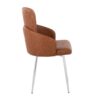 Dahlia - Contemporary Dining Chair (Set of 2) - Chrome / Camel - Image 3