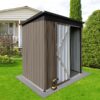 Garden Sheds 5FtX4Ft Outdoor Storage Sheds Brown / Black - Image 3