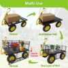 Steel Garden Cart, Heavy Duty 1400 Lbs Capacity, With Removable Mesh Sides To Convert Into Flatbed, Utility Metal Wagon With 2-In-1 Handle And 16 In Tires, Perfect For Garden, Farm, Yard - Black - Image 5