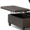 Ellis - Coffee Table Storage Ottoman - Distressed Brown - Image 8