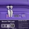 Expandable Hardshell Suitcase Double Spinner Wheels Pp Luggage Sets Lightweight Durable Suitcase & Tsa Lock, 3 Piece Set (20/24/28) - Purple - Image 7