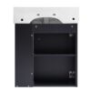 Modern Floating Bathroom Vanity With Ceramic Basin, Perfect For Small Bathrooms, Right Side Storage - Black - Image 14