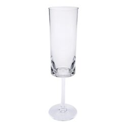 Halo - Oval Unbreakable Tritan Plastic Champagne Flutes (Set of 4) - Clear