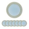Plastic Charger Polypropylene Plate (Set of 8) - Blue / Gold - Image 2