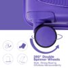 Expandable Hardshell Suitcase Double Spinner Wheels Pp Luggage Sets Lightweight Durable Suitcase With Tsa Lock, 3 Piece Set (20/24/28) - Purple - Image 7