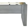 King Size Mid Century Solid Wood Platform Bed With Upholstered Headboard - Gray - Image 14