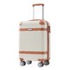 Hardshell Luggage Sets 3 Piece Carry - On Suitcase Double Spinner Wheels With Tsa Lock - White - Image 10