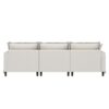 3 Seat Sofa Module For Modular Sectional Wide Seat Cloud Couch With Throw Pillows Upholstered - Beige - Image 4