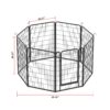 8 Panels Heavy Duty Metal Playpen With Door, Dog Fence Pet Exercise Pen For Outdoor, Indoor - Black - Image 7