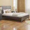 Albany - Full Bed Frame With Headboard, Heavy Duty Modern Rustic Design - Gray - Image 5