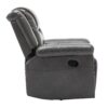 360° swivel And Rocking Home Theater Recliner Manual Recliner Chair With Wide Armrest For Living Room - Gray - Image 15