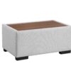 Joshua - Woven Fabric Sectional Sofa With Right Facing Chaise and Console Ottoman - Light Gray - Image 5