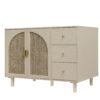 2 Door 3 Drawer Cabinet, Suitable For Bedroom - Natural - Image 8