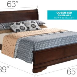 Queen Bed Elegant Traditional - Cappuccino