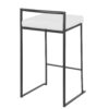 Fuji - Contemporary Stackable Counter Stool (Set of 3) - White / Black - Image 4