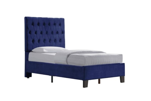 Luma - Twin Upholstered Bed - Blue
