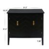 Vintage Style 2 Door Wooden Sideboard Cabinet For Living Room, Dining Room, Or Office - Black Wood - Image 3