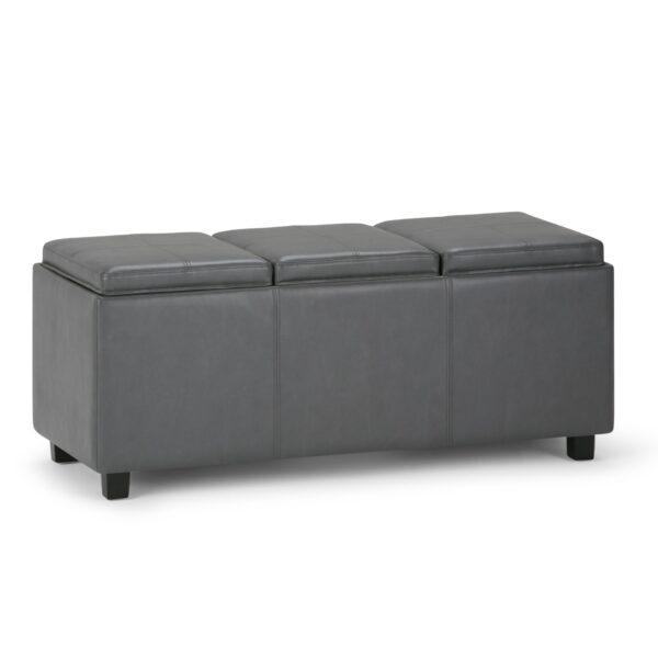 Avalon - Storage Ottoman - Stone Gray