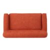 Classic Loveseat With Rolled Armrests And Button Tufting - Orange - Image 6