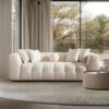 Alana - Tufted Sofa - Ivory / White - Image 7
