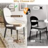 Modern Sponge-Filled Dining Chair, Solid Wood Metal Legs, Suitable For Restaurants, Living Rooms And Rooms- (Set of 2) - Dark Brown / White - Image 5