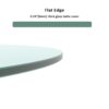 20" Round Tempered Glass Table Top Clear Glass 1 / 4" Thick Flat Polished Edge - Transparent - Image 6