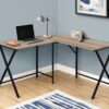 Computer Desk, Home Office, Corner, L Shape, Laptop, Contemporary & Modern - Taupe - Image 9