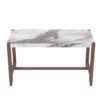 Counter Height Bar Table, Faux Marble Dining Table For Kitchen, Living Room, Or Balcony - White - Image 9