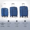 Softside Luggage Expandable 3 Piece Set Suitcase Upright Spinner Softshell Lightweight Luggage Travel Set - Blue - Image 5