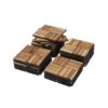 Interlocking Deck Tiles Checker Pattern 12" X 12" Square Acacia Hardwood Outdoor Flooring - Yellow - Image 13