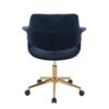 Vintage Flair - Mid-Century Modern Office Chair - Gold / Blue - Image 4
