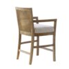 Cane Back Counter Stool With Upholstered Seat - Cream / Reclaimed Natural - Image 5