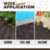 Acacia Wood Interlocking Deck Tiles Checker Pattern Outdoor Flooring - Dark Brown - Image 10