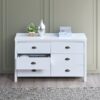 Safari - 6 Drawer Master Dresser With Interlock Drawer Feature Drawer Slide And Interlock Pre-Assembly, Wide Dressers For Bedroom 6 Deep Drawers For Closet Organizer - Classic White - Image 3