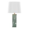 Curvo - Square Contemporary Table Lamp - Sage Green / Gold / White - Image 3