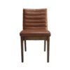 Upholstered Dining Chairs With Rubber Legs (Set of 2) - Cognac Brown - Image 4