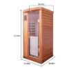 1 Person Far Infrared Deluxe Indoor Sauna Room - Red Cedar - Image 7