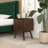 Caroline - Night Stand 2 Drawer - Dark Brown - Image 6