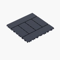 H Style Diy - Module Interlocking Patio Deck Tiles - Dark Gray