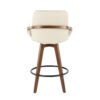 Cosmo - Mid-Century Counter Stool - Walnut / Cream - Image 4