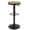Dakota - Industrial Adjustable Barstool With Swivel (Set of 2) - Black / Brown / Grain - Image 5