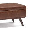 Owen - Lift Top Large Coffee Table Storage Ottoman - Distressed Saddle Brown - Image 8