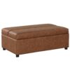 Twin Size Folding Ottoman Sleeper Bed With Mattress Convertible Guest Bed - Brown - Image 9