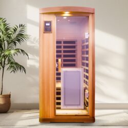 1 Person Far Infrared Deluxe Indoor Sauna Room - Red Cedar