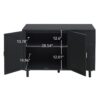 2 Door, 3 Drawer Cabinet, Suitable For Bedroom - Black - Image 3