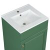 20" Bathroom Vanity With Sink, Freestanding Cabinet With Door Shelf And Adjustable Shelf, And Ceramic Construction - Green - Image 19